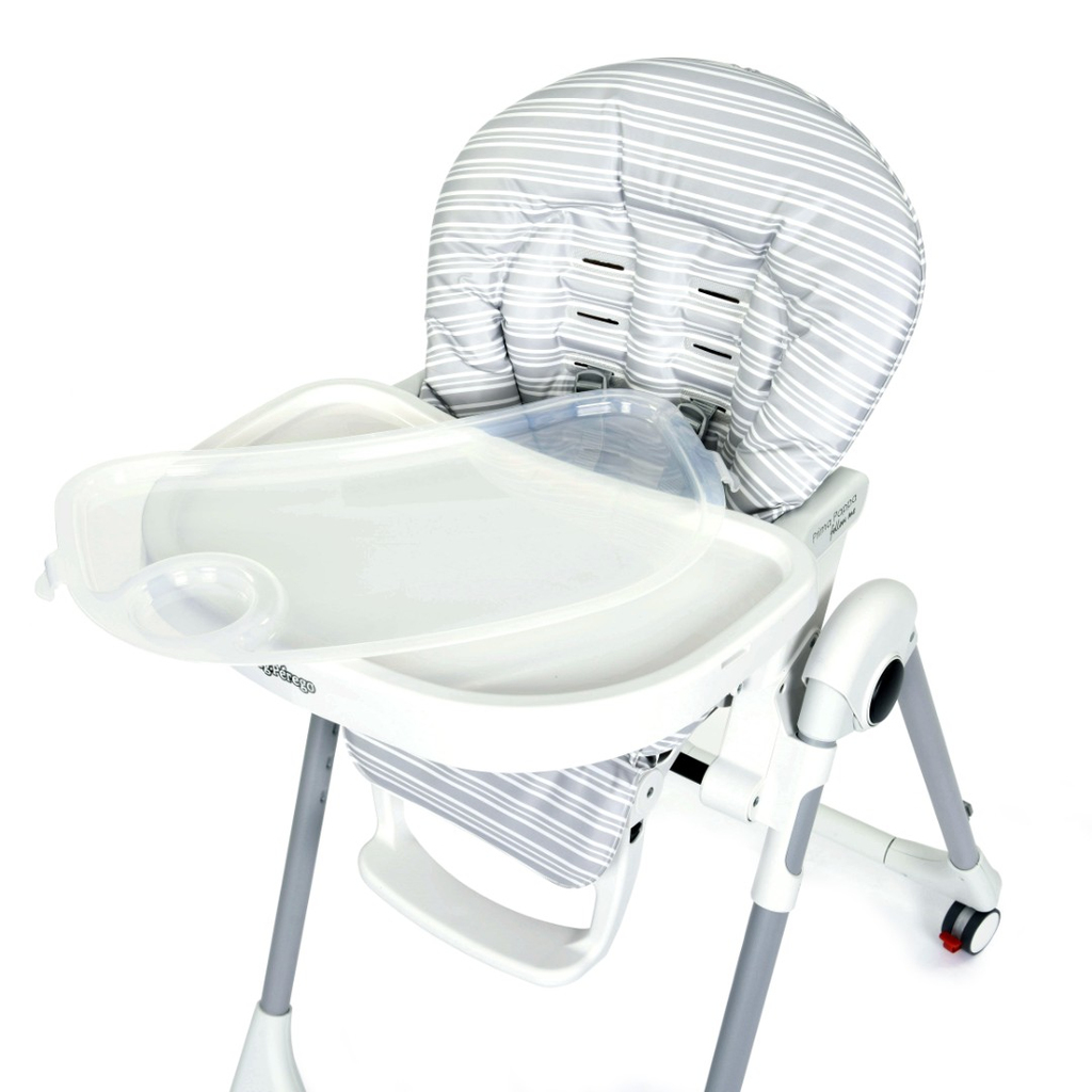 Scaun de masa Prima Pappa Zero Follow Me Linear Grey, Peg Perego